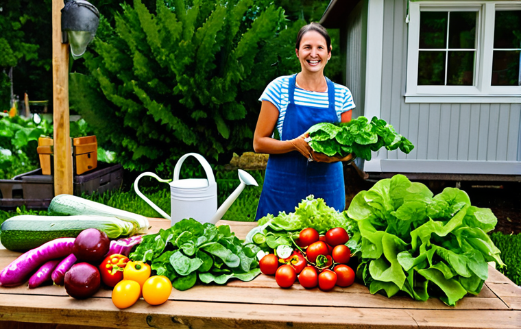 텃밭에서 키우기 쉬운 작물 - Thriving Herb Garden**

"A vibrant and healthy herb garden overflowing with basil, mint, and chives ...